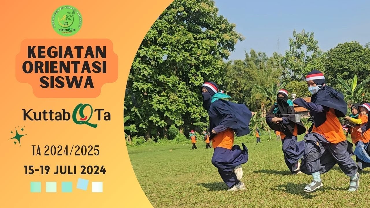 Murid baru Kuttab QTA mengikuti kegiatan orientasi sekolah
